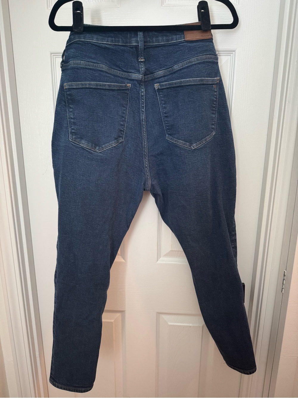 Madewell Women’s Curvy High-Rise Skinny Jeans in Navy Blue Denim - Picture 6 of 6